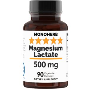 Version 1.0.0 Botella de magnesio lactato 500 mg 90 cápsulas vegetarianas