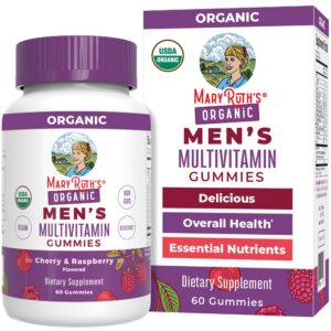 Botella MaryRuth Organics gomitas vitaminas para hombres 60 unidades