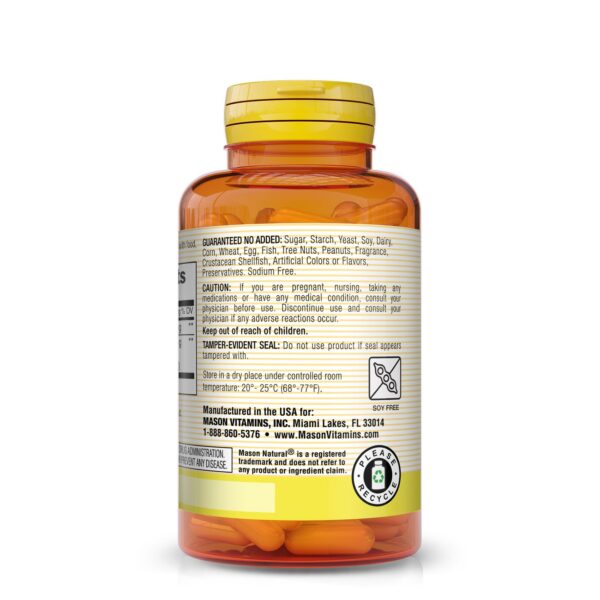 Botella Mason Vitamins cápsulas cúrcuma