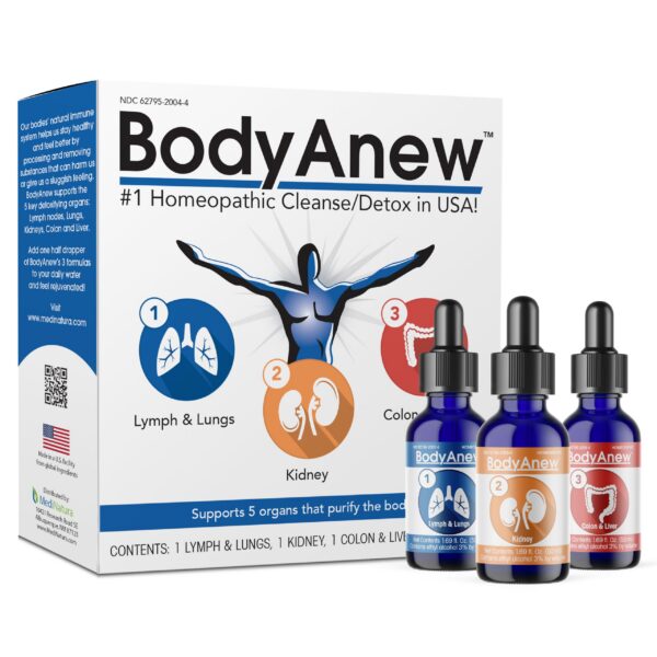 Botella MediNatura BodyAnew gotas orales limpieza corporal