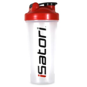 Version 1.0.0 Botella mezcladora iSatori Classic 28oz con tapa roja
