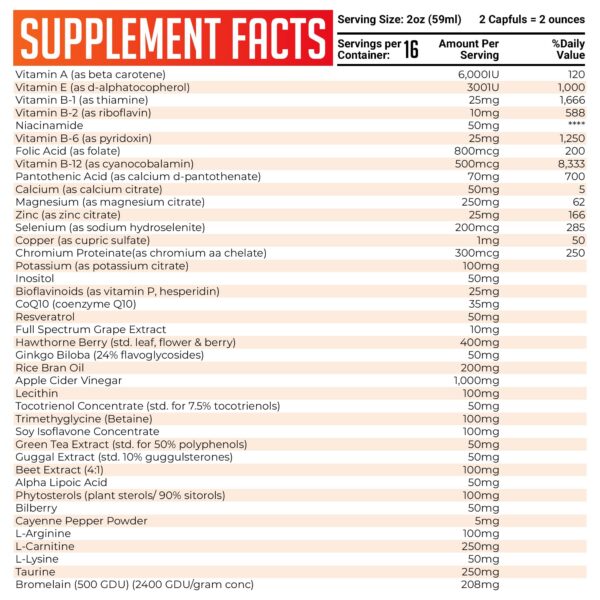 Botella de Milagro del Corazón mostrando etiqueta