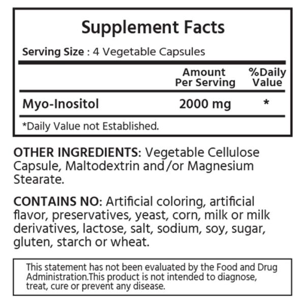 Botella ML Naturals suplemento Mio-Inositol para mujeres salud