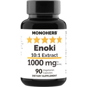 Botella MONOHERB Extracto de Champiñón Enoki 90 cápsulas