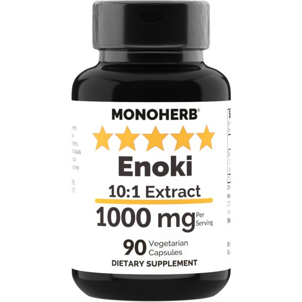 Botella MONOHERB Extracto de Champiñón Enoki 90 cápsulas