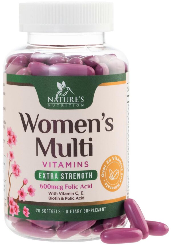 Botella multivitaminas para mujeres Nature's Nutrition 120 cápsulas
