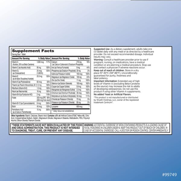 Botella multivitamínica para hombres menores de 50 Quality Choice