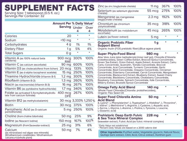 botella multivitaminico liquido bio naturals con ingredientes naturales