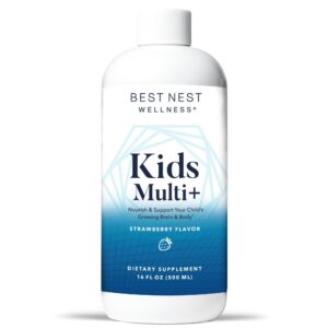 Botella multivitamínico líquido para niños Best Nest Wellness sabor fresa
