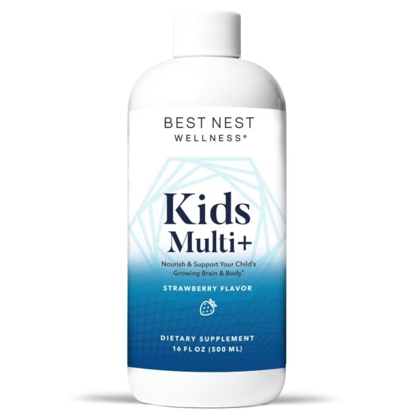 Botella multivitamínico líquido para niños Best Nest Wellness sabor fresa