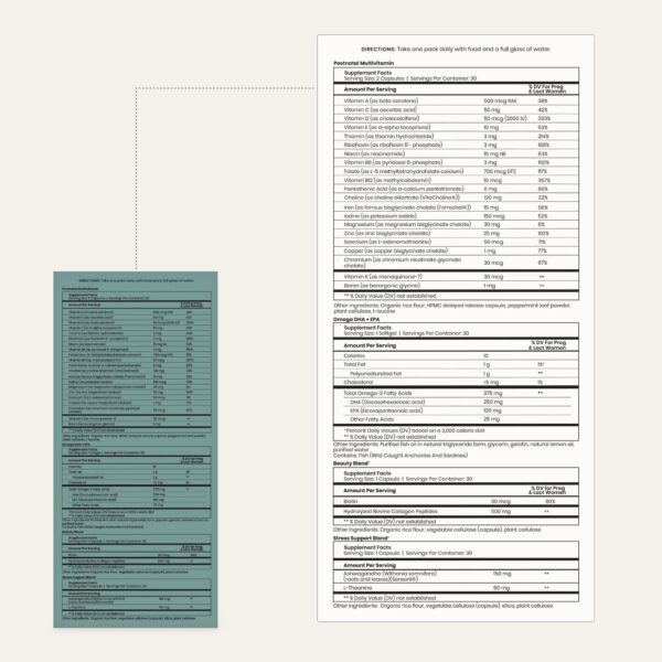 Botella multivitamínico postparto Perelel Mom Multi Support Pack