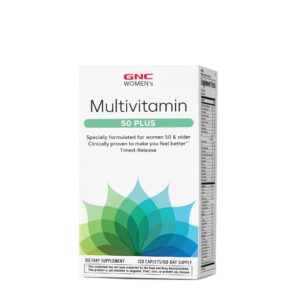 Botella de multivitamínicos GNC para mujeres 50 plus