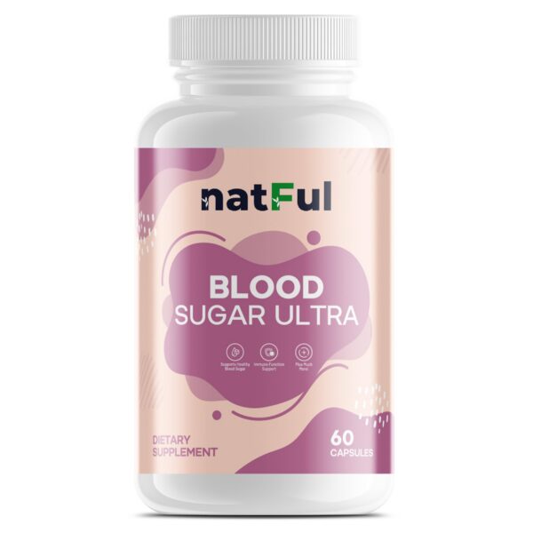 Version 1.0.0 Botella de NATFUL GlucoBalance Ultra con cápsulas vegetales