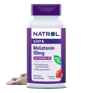 Botella Natrol Melatonina rápido disolución 10 mg 200 tabletas