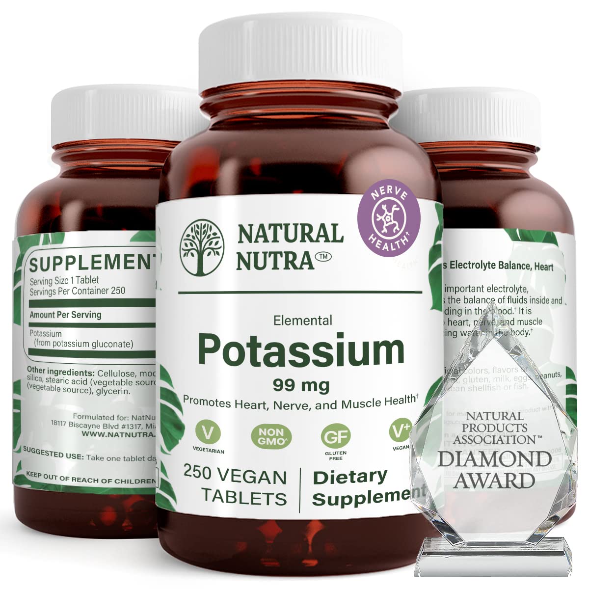 Natural Nutra Potassium Gluconate, 99 mg