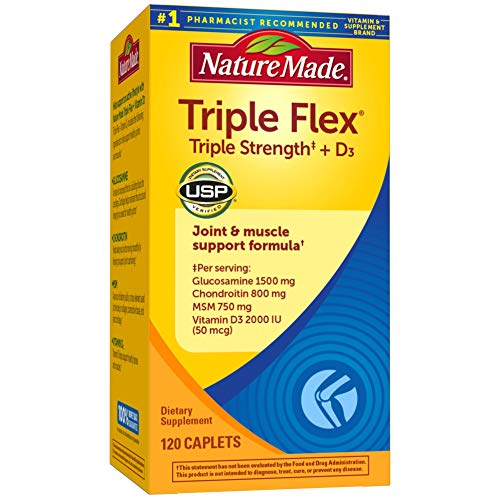 Botella de Nature Made TripleFlex triple fuerza con vitamina d3 120 tabletas