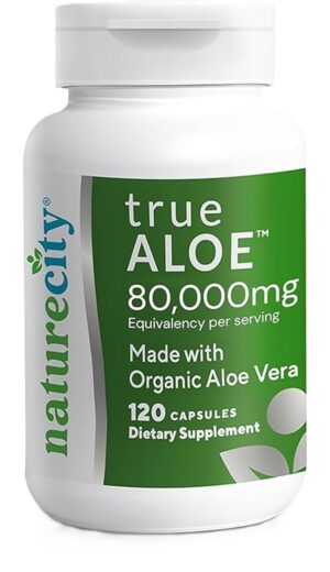 Version 1.0.0 Botella NatureCity True-Aloe cápsulas apoyo digestivo y piel