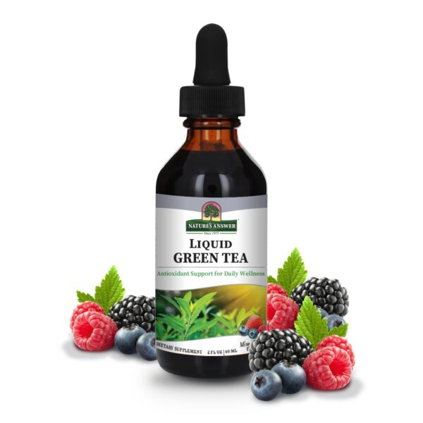 Botella Nature's Answer té verde sabor bayas Orac 2 oz