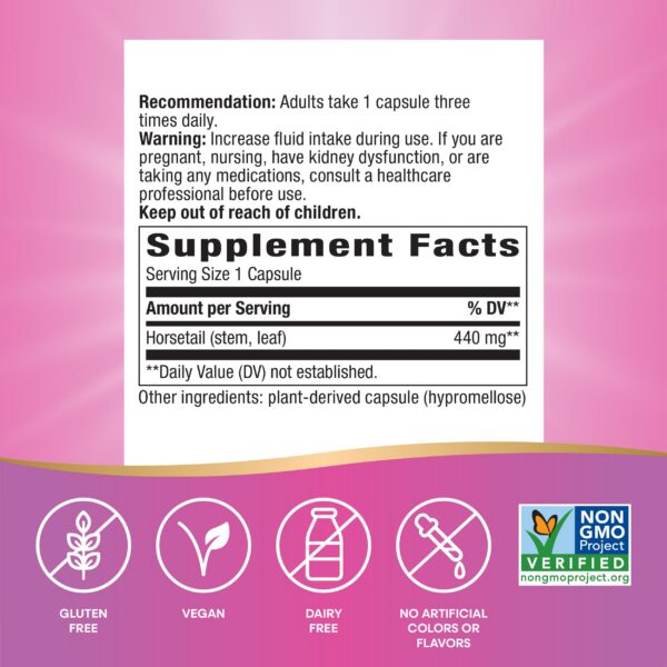 Botella de Nature's Way Cola de Caballo con etiqueta verde