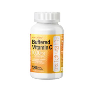 Botella Naturion vitamina C bufferada con cúrcuma 120 cápsulas