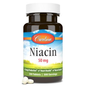 Botella Niacina Carlson 50 mg 300 tabletas