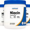 Botella de Niacina Vitamina B3 Nutricost Polvo 250G