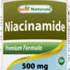 Botella Niacinamida 500mg Best Naturals 240 tabletas