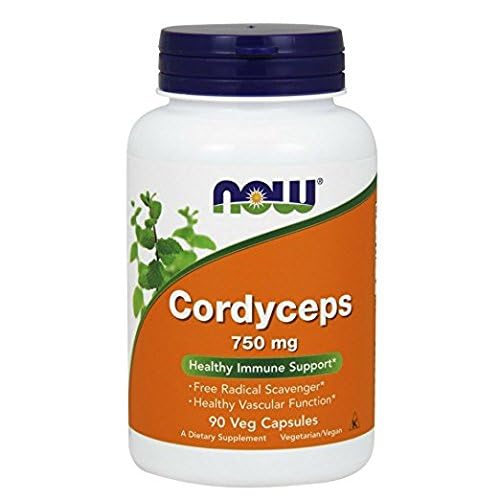 Botella de NOW Cordyceps 750 mg