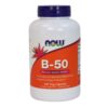 Botella de Now Foods B-50 cápsulas vegetales 250 unidades