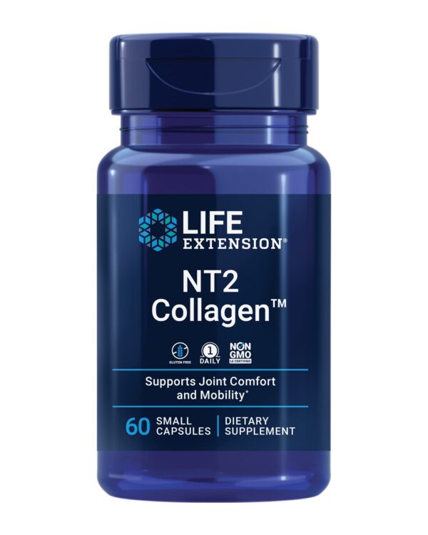 Botella NT2 Collagen Life Extension para salud articular