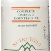 Botella Nutri-West Omega-3 Esenciales 2:1 90 cápsulas