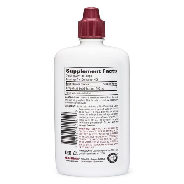 Version 1.0.0 Botella NutriBiotic extracto semilla pomelo concentrado natural