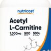 Botella de Nutricost Acetil L-Carnitina