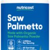 Version 1.0.0 Botella Nutricost Saw Palmetto cápsulas 1000mg orgánico