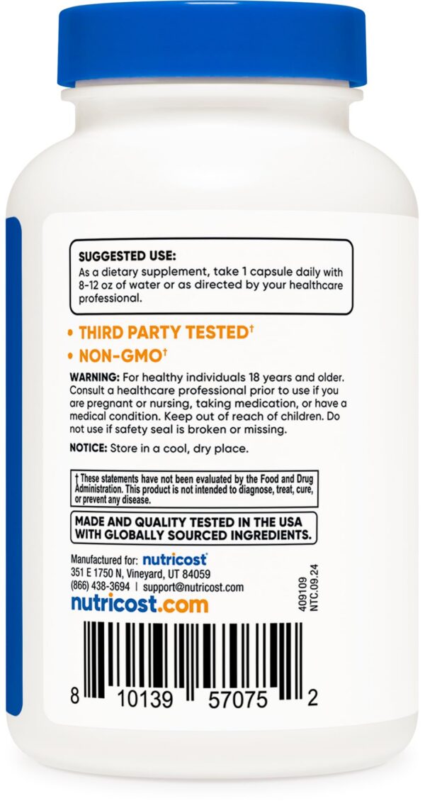 Botella Nutricost suplemento enzimas digestivas