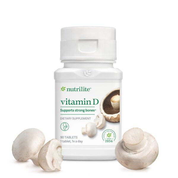 Botella Nutrilite vitamina D3 2000 UI con K2 90 tabletas