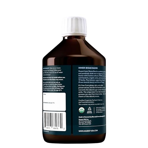 Version 1.0.0 Botella Nuzest Inner Biome Blend sabor jengibre 500ml orgánico
