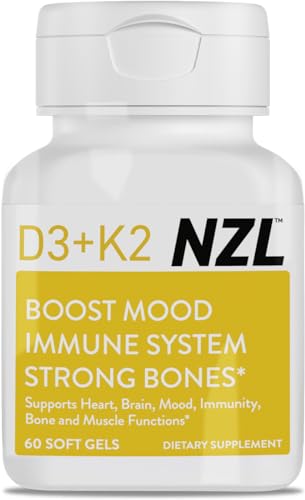 Botella OMEGANZL vitamina D3 y K2 60 cápsulas blandas