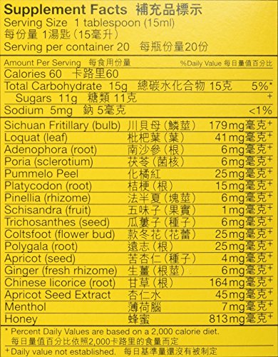 Botella Pei Pa Koa frontal con etiqueta herbal