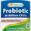 Version 1.0.0 Botella probiótico Best Naturals 10 cepas 30 mil millones CFU