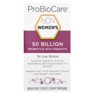 Botella probiótico ProBioCare para mujeres 60 cápsulas