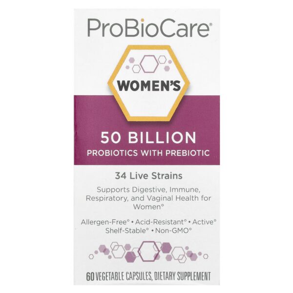 Botella probiótico ProBioCare para mujeres 60 cápsulas