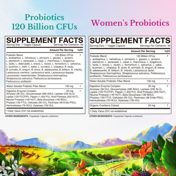 Botella de probióticos Vitalitown unisex 120 mil millones CFU