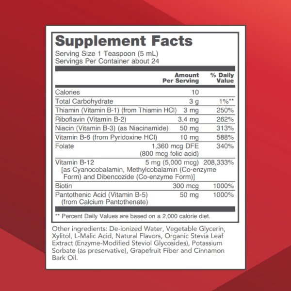 Botella PROTOCOL FOR LIFE BALANCE vitamina B-12 líquida 4oz