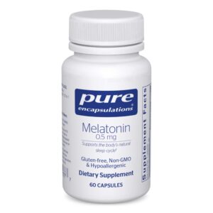 Botella Pure Encapsulations Melatonina 0.5 mg 60 cápsulas