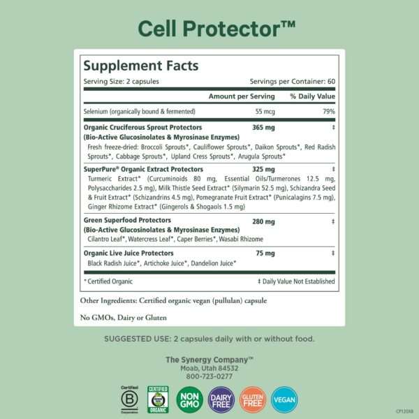 Etiqueta vegana y sin OGM en PURE SYNERGY