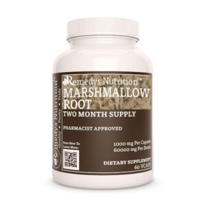 Botella de raíz de malvavisco Remedy's Nutrition cápsulas veganas