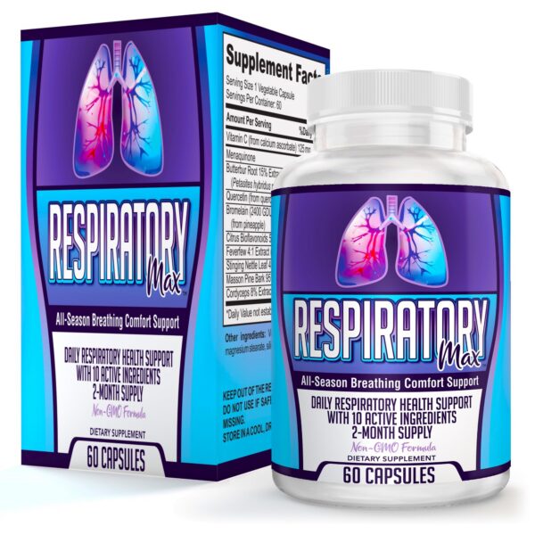 Version 1.0.0 Botella Respiratory-MAX suplemento salud pulmonar 60 cápsulas