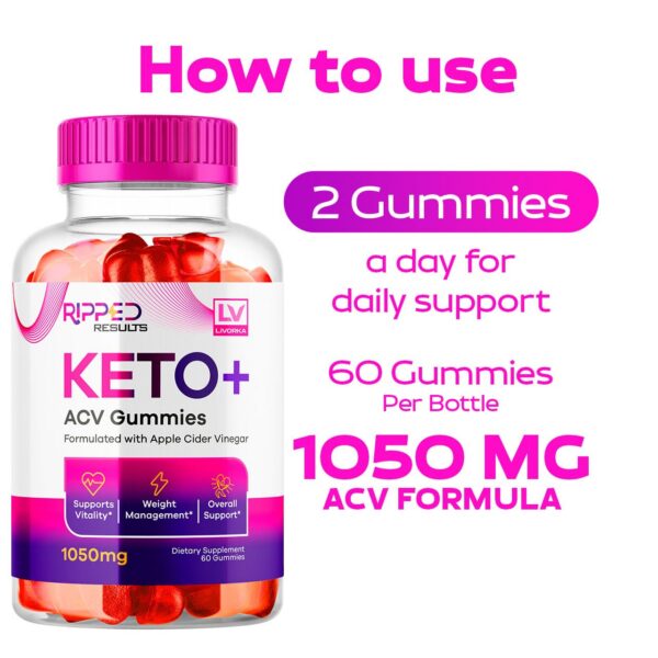 Botella Ripped Results Keto ACV Gummies complementos keto