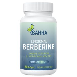 Botella Sahha Berberina Liposomal 1500mg 60 cápsulas alta absorción